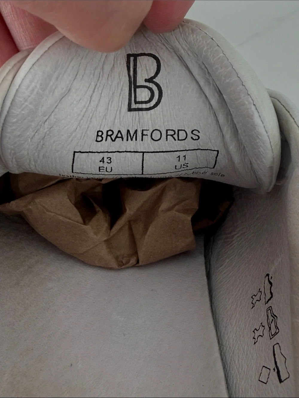 Birchbury Bramford Men's Casual White Leather Sneakers Size 11